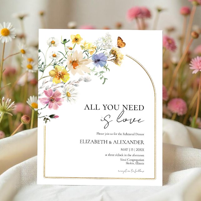 All you need is Love | Rehearsal Dinner Invitation (Creator Uploaded)