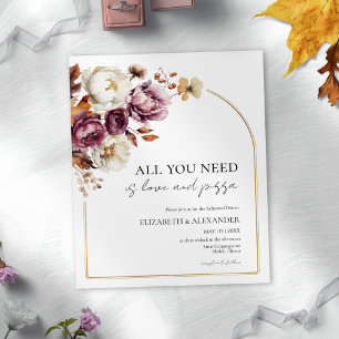 All you need is Love Rehearsal Dinner Invitation