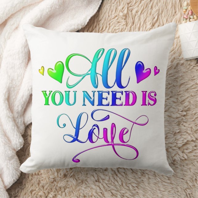 All You Need Is Love  Throw Pillow (Blanket)