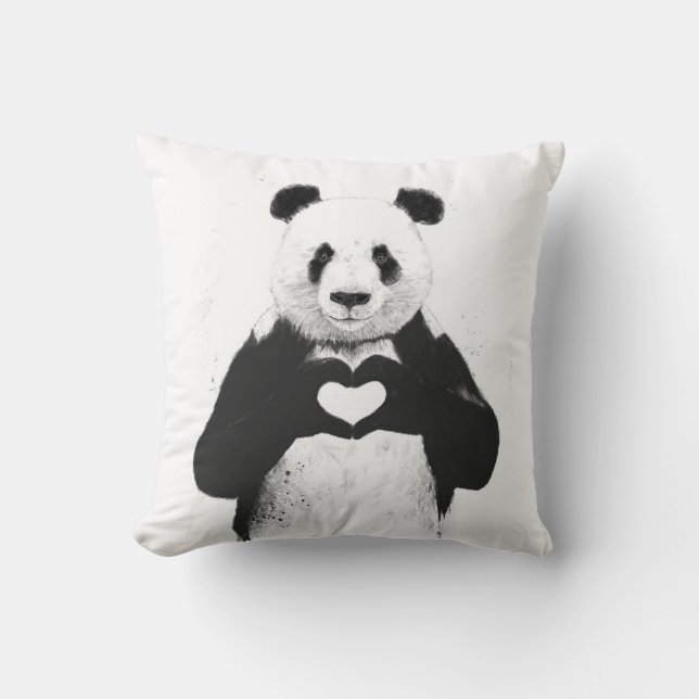 All you need is love throw pillow (Front)