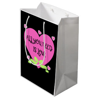 All You Need Is Love – Valentine Heart Design Medium Gift Bag