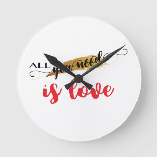 All-you-need-is-Love Valentine Round Clock