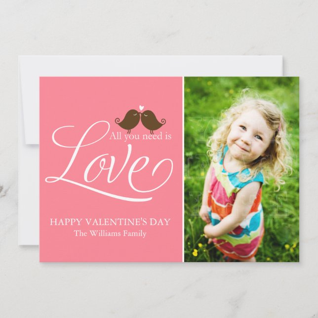 All You Need Is Love - Valentines Day Holiday Card (Front)