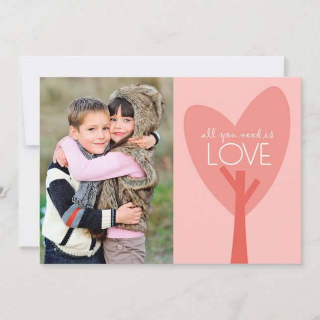 All You Need Is Love Valentine's Day Photo Card (Front)