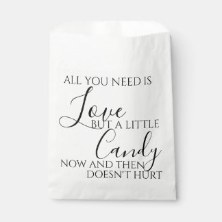 All you need is love wedding candy buffet favour f bag