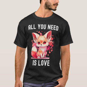 All you need is love with heart Kitsu Valentine's T-Shirt