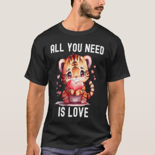 All you need is love with heart Valentine's Day Ou T-Shirt