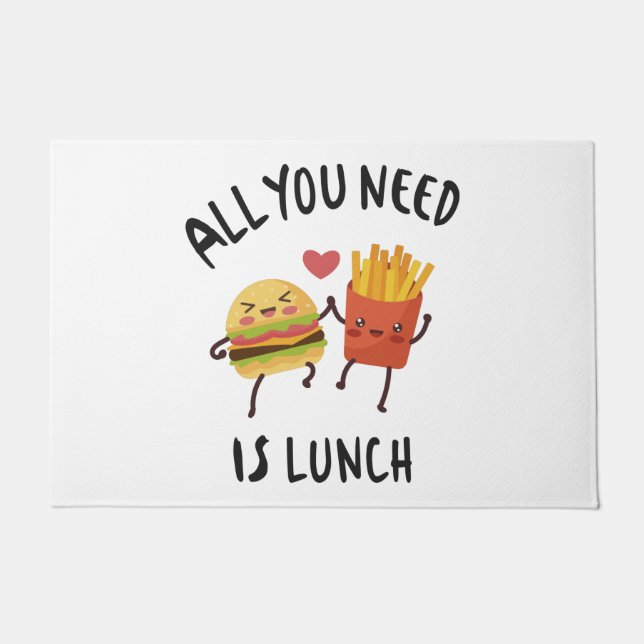 All you need is lunch doormat (Front)