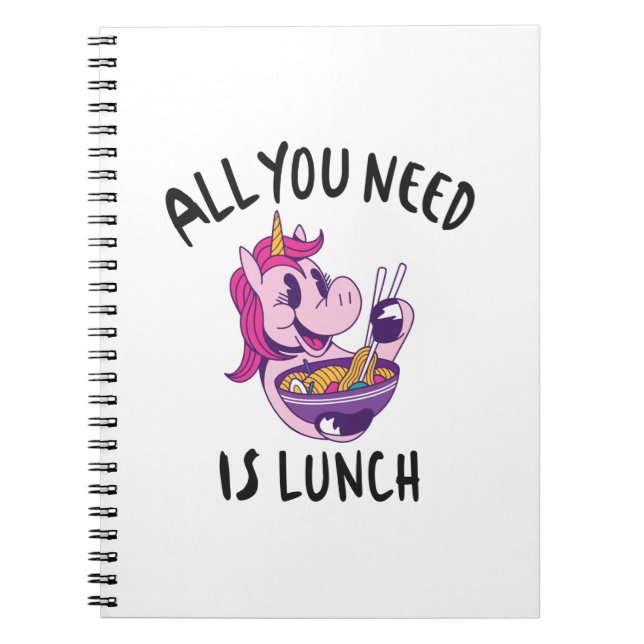 All you need is lunch notebook (Front)