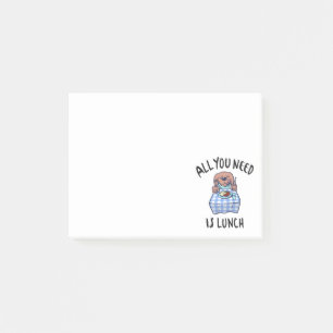 All you need is lunch post-it notes
