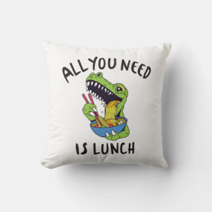 All you need is lunch throw pillow