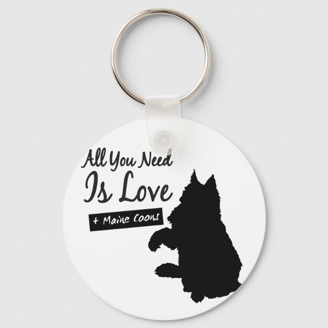 All You Need Is Maine Coons Schlüsselanhänger Keychain (Front)