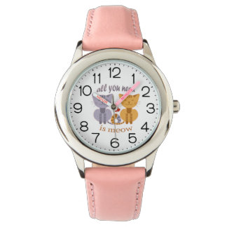 All you need is meow Valentine cats Watch