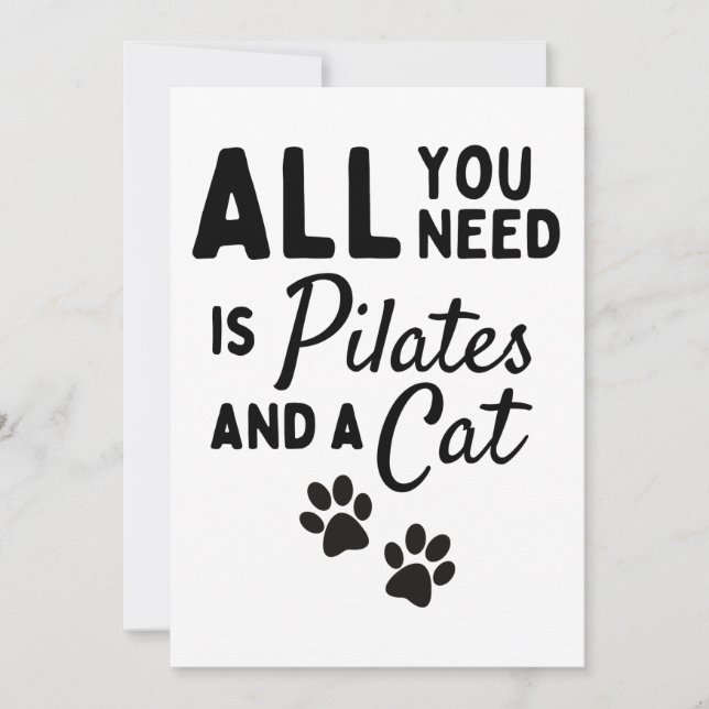 All you need is pilates and a cat card (Front)