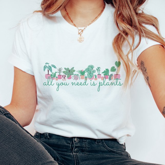 All You Need Is Plants Cute Aesthetic TShirt (Créateur téléchargé)