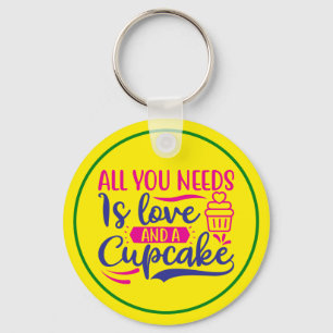 All You Needs is Love and Cupcake Keychain