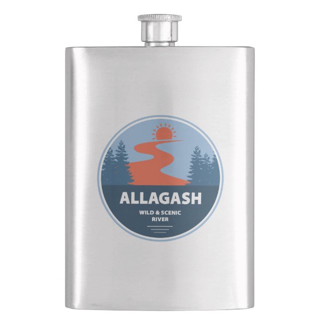 Allagash Wild And Scenic River Maine Hip Flask (Front)