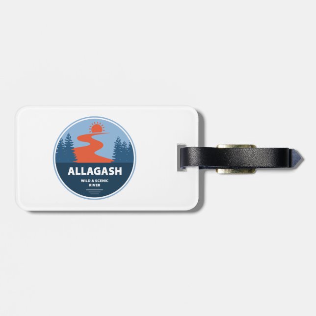 Allagash Wild And Scenic River Maine Luggage Tag (Back Horizontal)