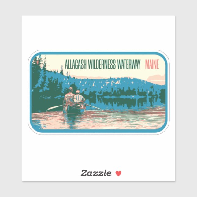 Allagash Wilderness Waterway Maine USA Sticker (Sheet)