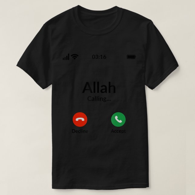 Allah appelle - Islam Muslim T-Shirt (Design devant)