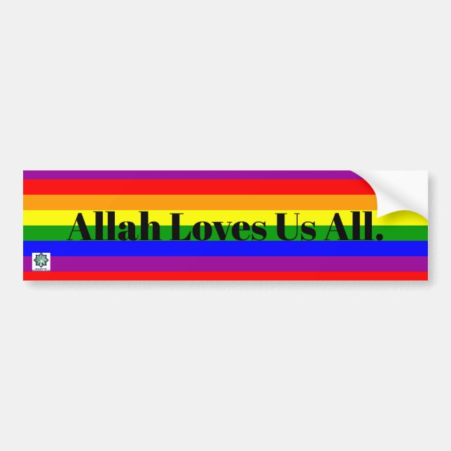 Allah Loves Us All - Bumper Sticker (Front)