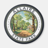 Allaire State Park New Jersey Travel Art Badge