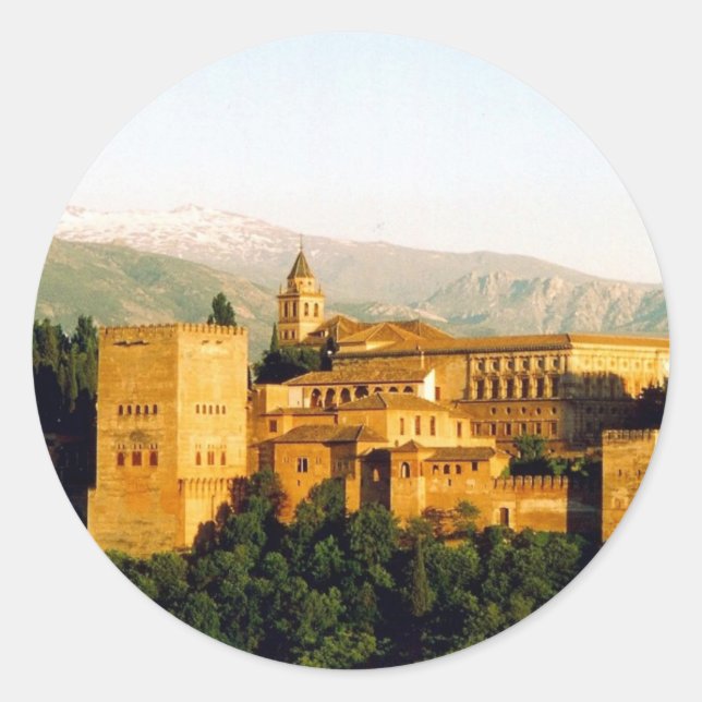 allambra classic round sticker (Front)