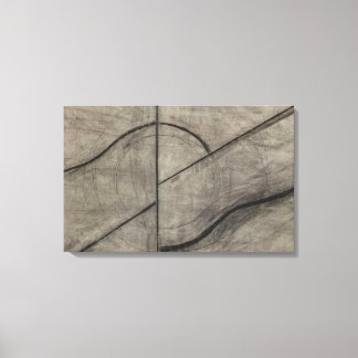 Allan Kaprow - Drawing Based Upon the Breath Canvas Print