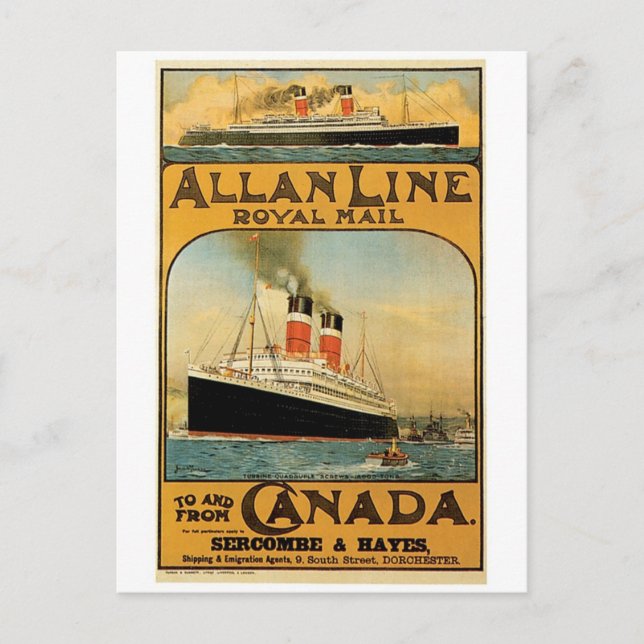 Allan Line Postcard (Front)