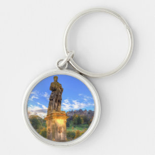 Allan Ramsey And Edinburgh Castle Scotland Keychain