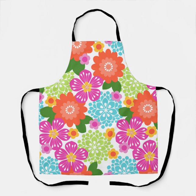 Allana Garden Hawaiian Graphical Floral - Brights Apron (Front)