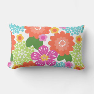 Allana Garden Hawaiian Graphical Floral - Brights Lumbar Pillow