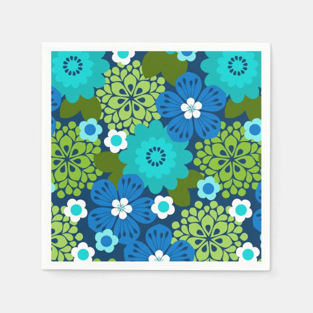 Allana Garden Hawaiian Graphical Floral - Cool Napkin (Front)