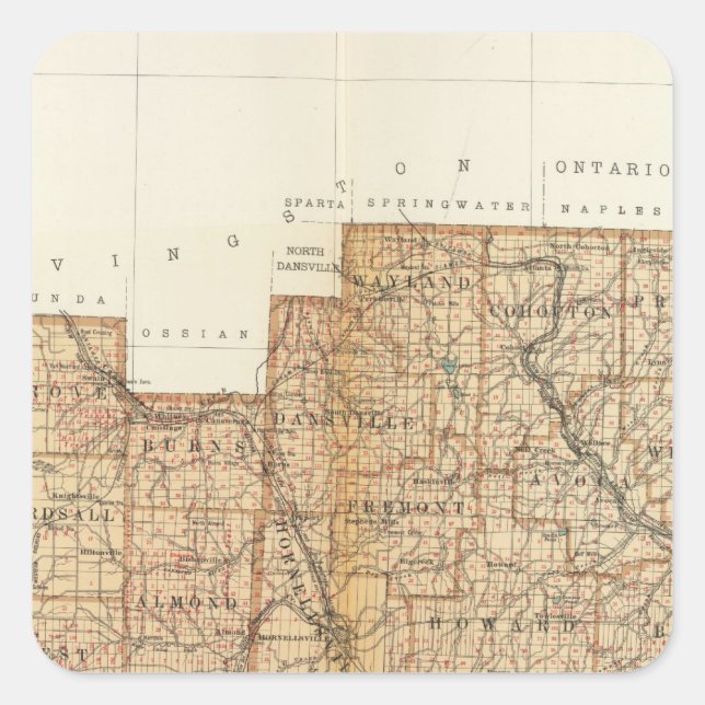 Allegany, Steuben counties Square Sticker (Front)