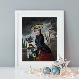 Allégation de décembre - Femme en robe d'hiver