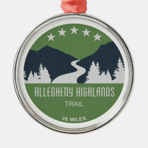 Allegheny Highlands Trail Metal Ornament
