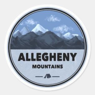 Allegheny Mountains Camping Classic Round Sticker