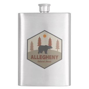 Allegheny National Forest Bear Hip Flask