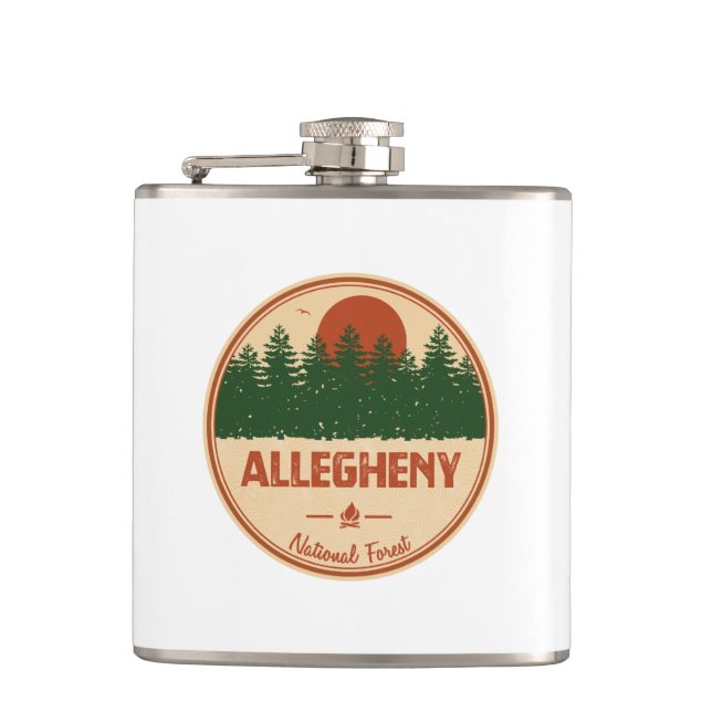 Allegheny National Forest Hip Flask (Front)