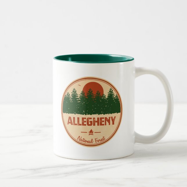 Allegheny National Forest Two-Tone Coffee Mug (Right)