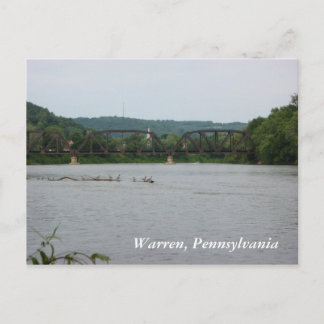 Allegheny River in Warren, PA (postcard) Postcard