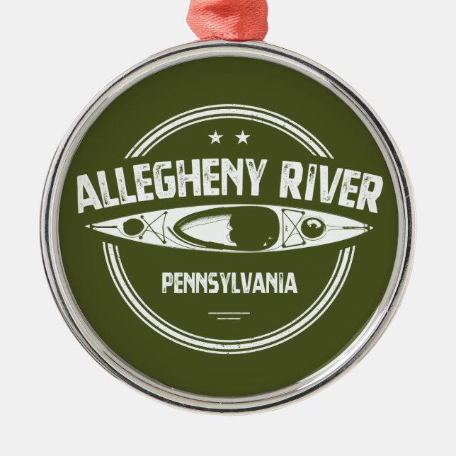 Allegheny River, Pennsylvania Metal Ornament (Front)
