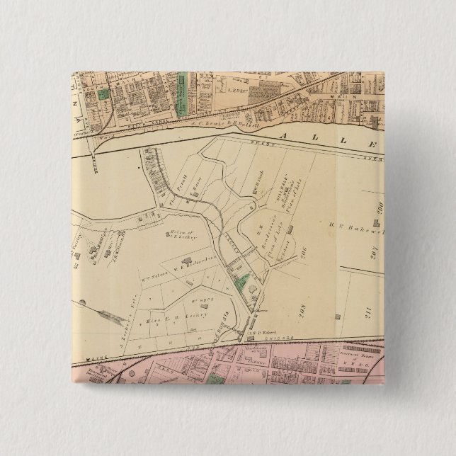 Allegheny ward 9 Sharpsburg 2 Inch Square Button (Front)