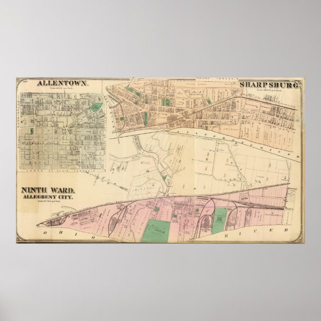 Allegheny ward 9 Sharpsburg Poster (Front)