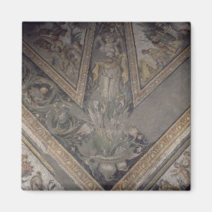 Allegorical figure of Autumn, detail of a mosaic p Magnet