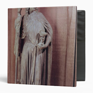 Allegorical figure of church holding a chalice binder