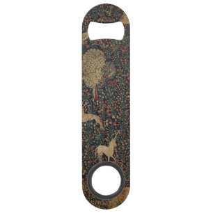Allegorical Millefleurs Tapestry with Animals Bar Key