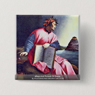 Allegorical Portrait Of Dante 2 Inch Square Button