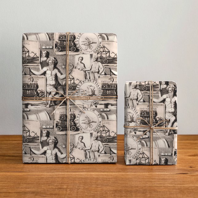 Allegories of Antiquity Dark Academia Collage Wrapping Paper (Creator Uploaded)