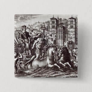 Allegory celebrating 2 inch square button